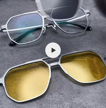 Load image into Gallery viewer, Lunettes de vision nocturne pour hommes, lunettes de conduite de jour et de nuit, lunettes de soleil polarisées vintage